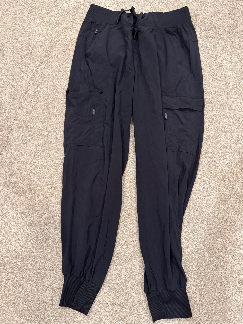 all in motion Black Women's Cargo Jogger Pants with Zip Pockets